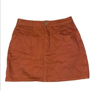 Brown denim skirt